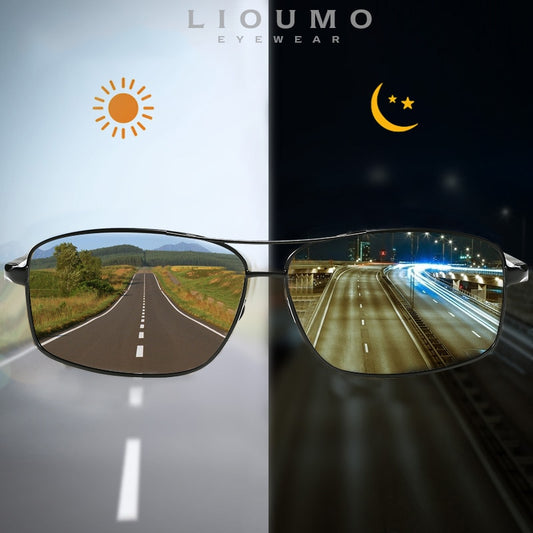 Unisex Photochromic Sunglasses - Polarized, Anti-Glare, Adaptive Sun Glasses