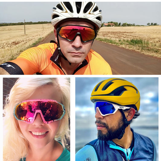 Polarized Cycling Sunglasses - Riding Glasses, Sports Goggles, Bike Eyewear.