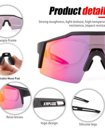 Polarized Cycling Sunglasses - UV400, Unisex MTB/Bike/Road Glasses, Sports Eyewear.