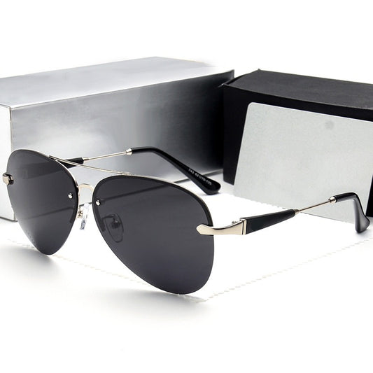 Unisex Polarized Sunglasses - New Vintage Metal Frame, Classic Style