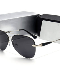 Unisex Polarized Sunglasses - New Vintage Metal Frame, Classic Style