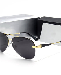 Unisex Polarized Sunglasses - New Vintage Metal Frame, Classic Style