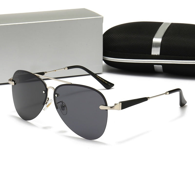 Unisex Polarized Sunglasses - New Vintage Metal Frame, Classic Style