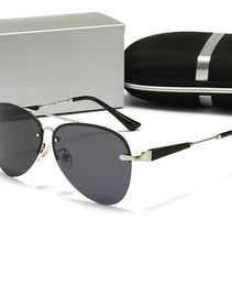 Unisex Polarized Sunglasses - New Vintage Metal Frame, Classic Style