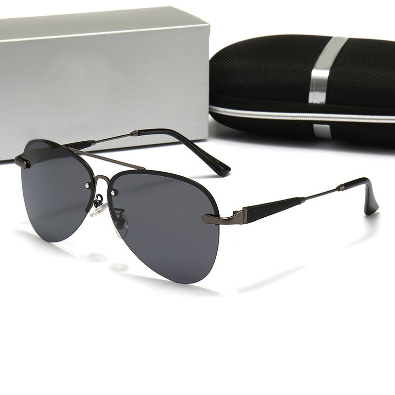 Unisex Polarized Sunglasses - New Vintage Metal Frame, Classic Style